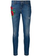 Dolce & Gabbana Embroidery Skinny-fit Jeans - Blue