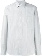Aspesi Striped Chest Pocket Shirt, Men's, Size: 38, Black, Cotton