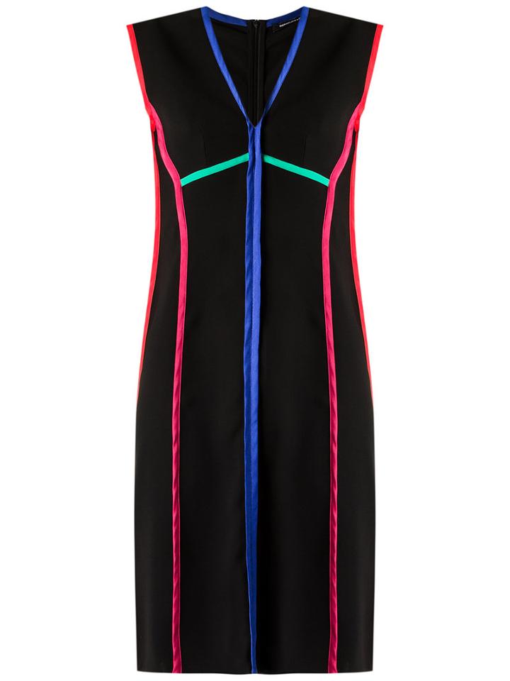 Reinaldo Lourenço - Panelled Dress - Women - Polyester - 46, Black, Polyester