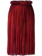 Maria Lucia Hohan 'rose' Midi Skirt, Women's, Size: 36, Red, Silk/nylon/spandex/elastane