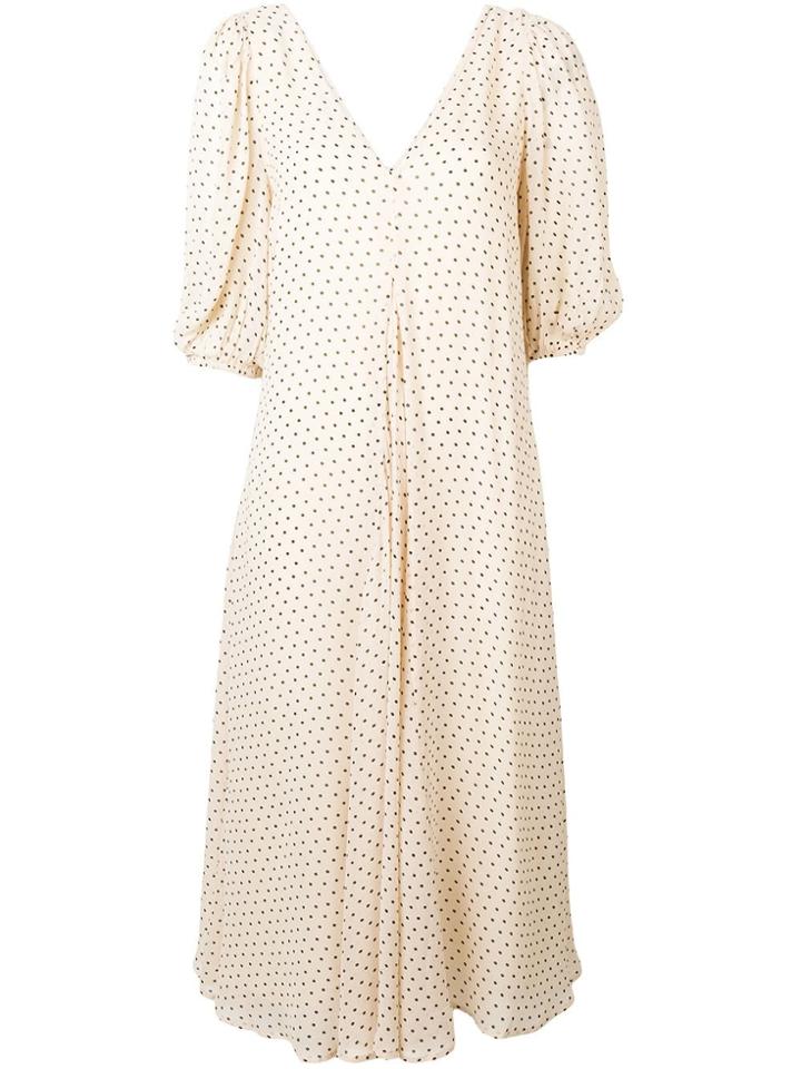 Ganni Dotted Dress - Neutrals