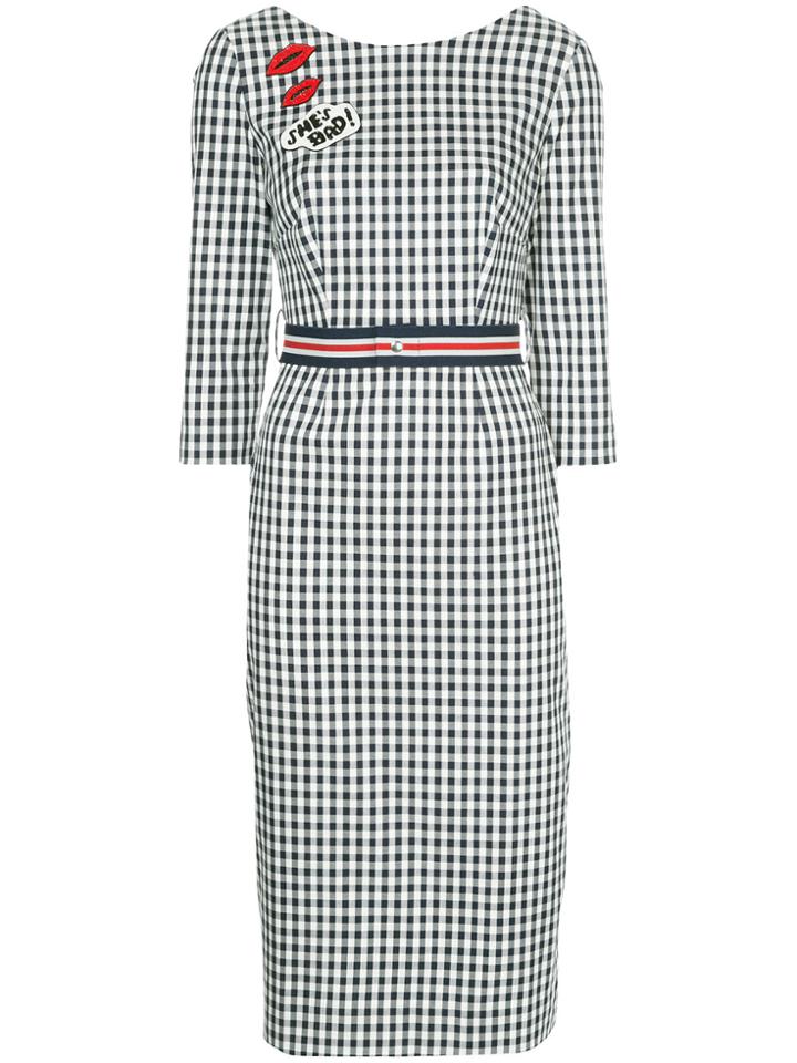 P.a.r.o.s.h. She's Bad Vichy Dress - Blue