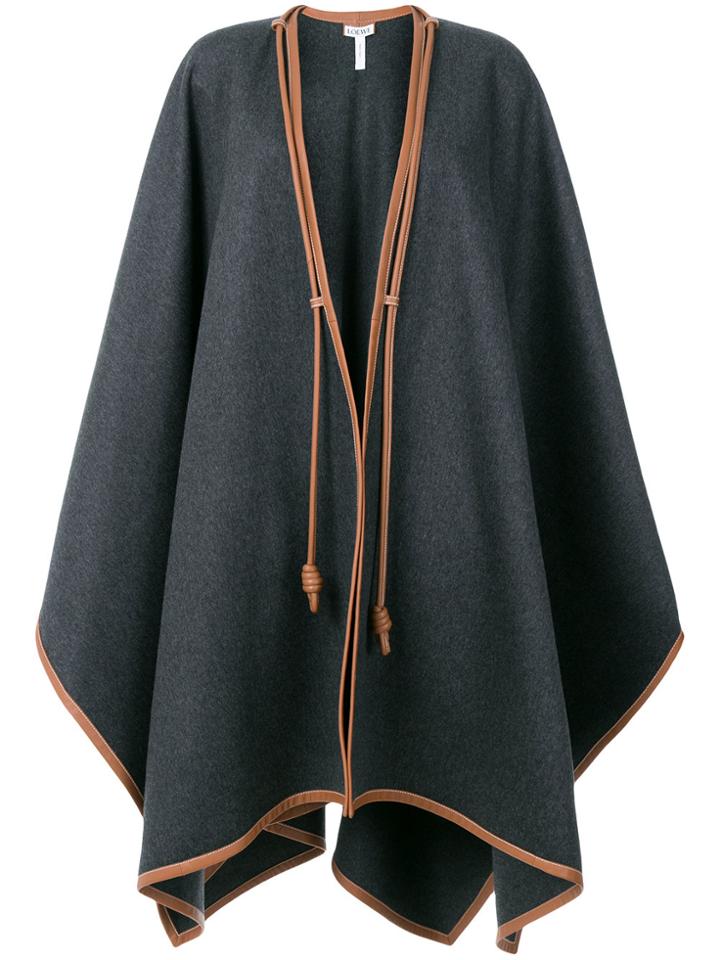 Loewe Blanket Cape Coat - Grey