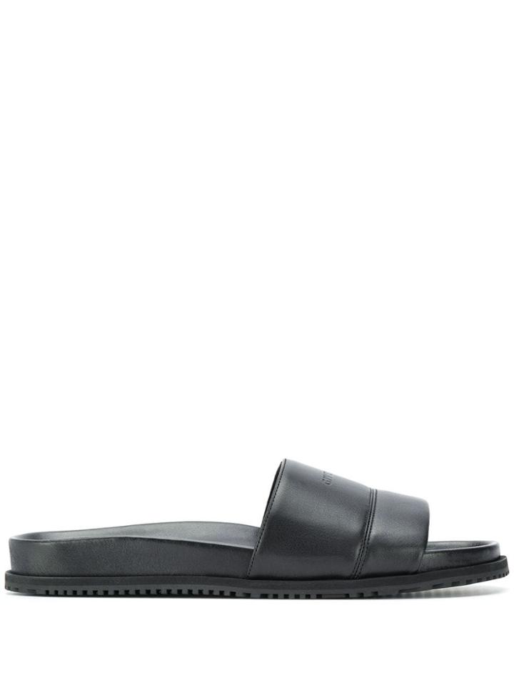 Givenchy Embossed Logo Slides - Black