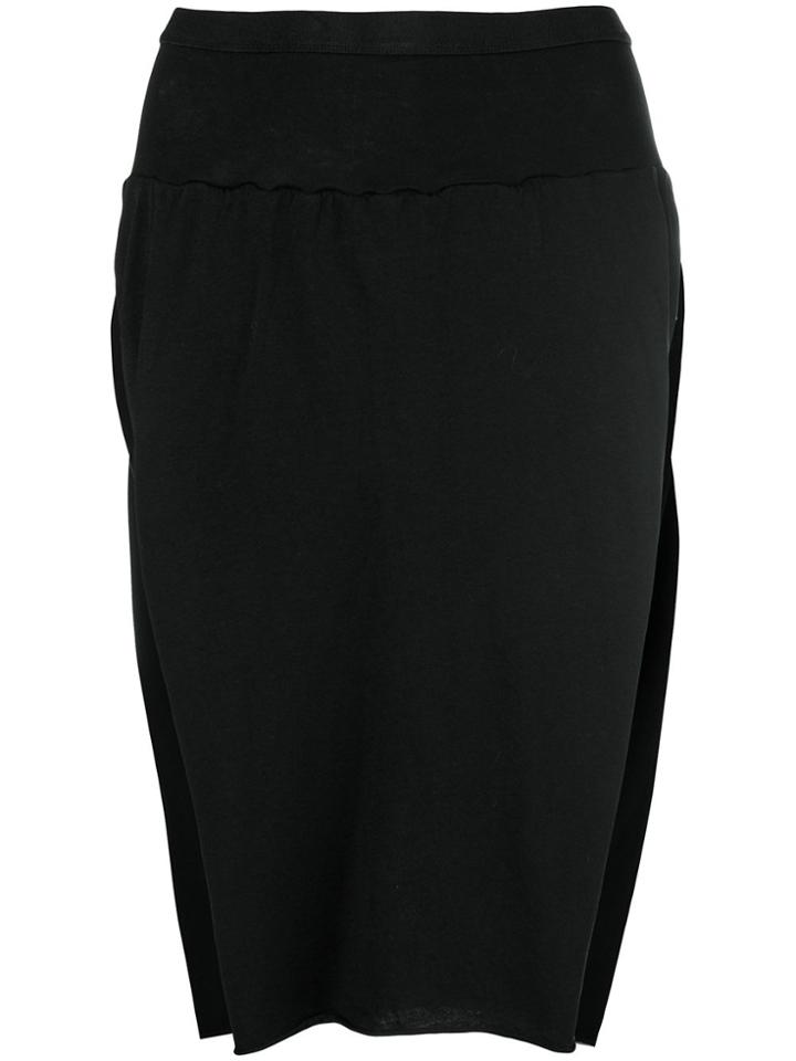 Rick Owens Drkshdw Side Slits Skirt - Black