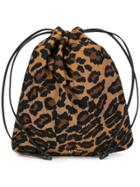 Miu Miu Leopard Print Mini Bag - Brown