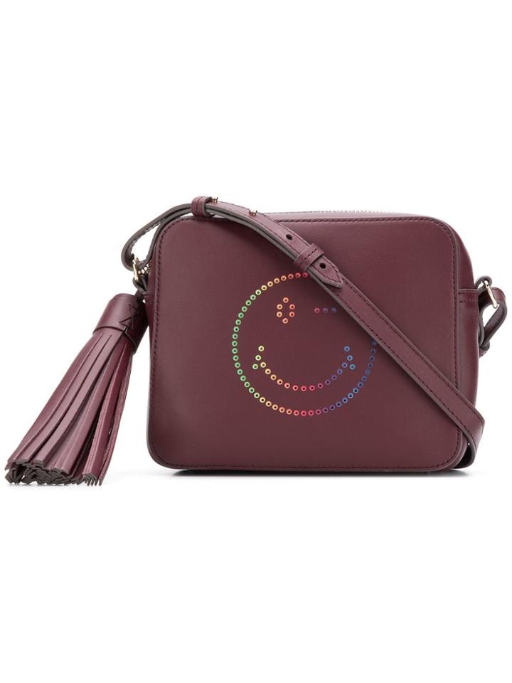 Anya Hindmarch Rainbow Wink Crossbody Bag - Red