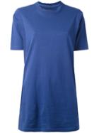 Y / Project - Slit Sides T-shirt - Women - Cotton - Xs, Blue, Cotton