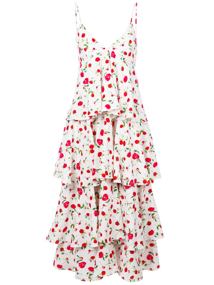 Dodo Bar Or Floral Print Tiered Dress - White