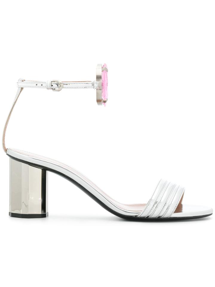 Marco De Vincenzo Embellished Strappy Sandals - Grey