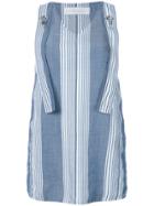 Victoria Victoria Beckham Striped Strap Detail Tank - Blue