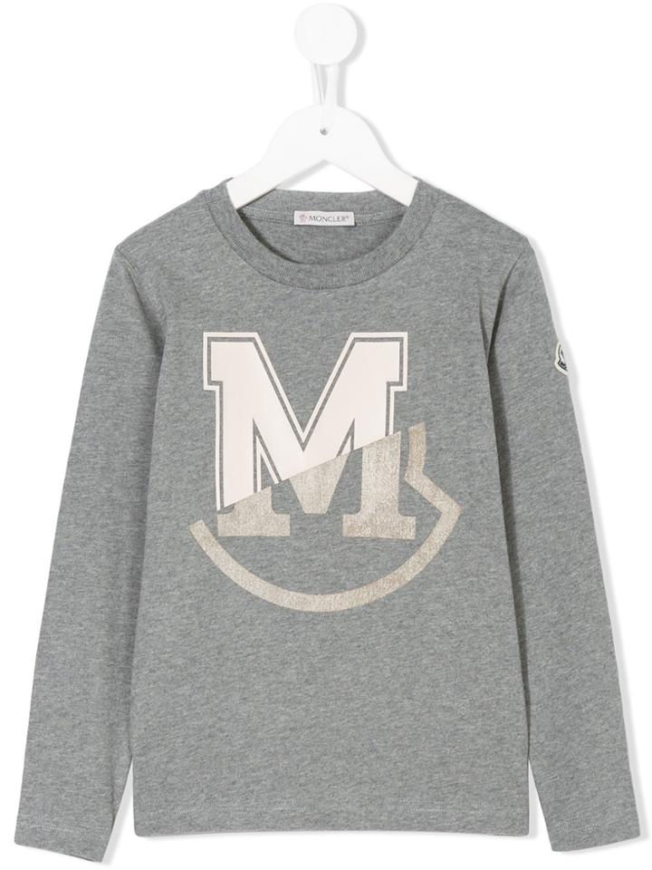 Moncler Kids Logo Top - Grey