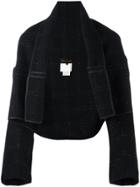 Comme Des Garçons Vintage Cropped Cape Jacket - Black