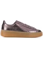 Puma Basket Metallic Sneakers - Silver