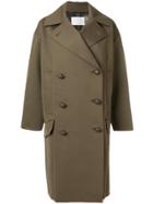 Toga Oversized Double Breasted Coat - Green