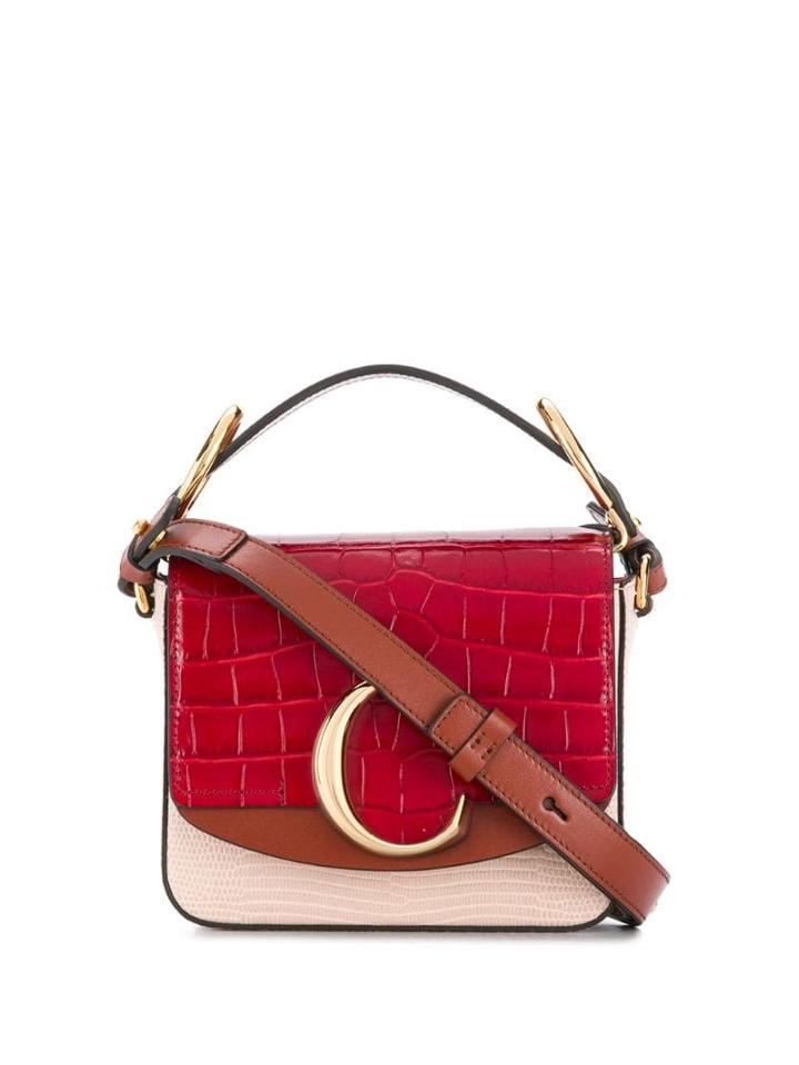 Chloé C Plaque Crossbody Bag - Pink
