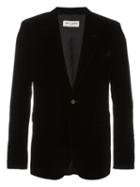 Saint Laurent Velvet Blazer, Men's, Size: 52, Black, Cotton/silk/viscose/cupro