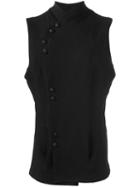 Alchemy Buttoned Tank Top, Men's, Size: Small, Black, Cotton/polyester