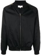 Ih Nom Uh Nit Logo Stripe Bomber Jacket - Black