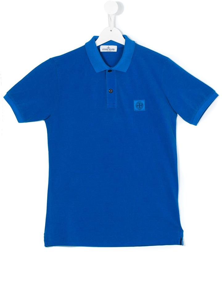 Stone Island Junior - Teen Classic Polo Shirt - Kids - Cotton - 14 Yrs, Blue