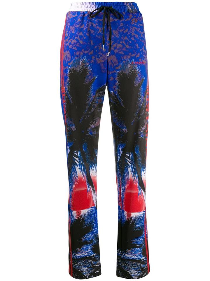 P.a.r.o.s.h. Tropical Print Track Pants - Blue