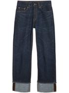 Burberry Relaxed Fit Marble-wash Jeans - Blue