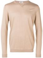 Laneus Long-sleeve Fitted Sweater - Neutrals