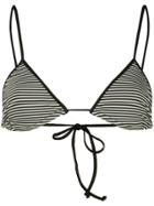 Marysia Striped Bikini Top - Black