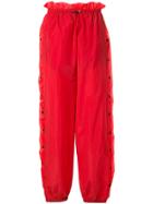 Unravel Project Snap Button Track Trousers - Red