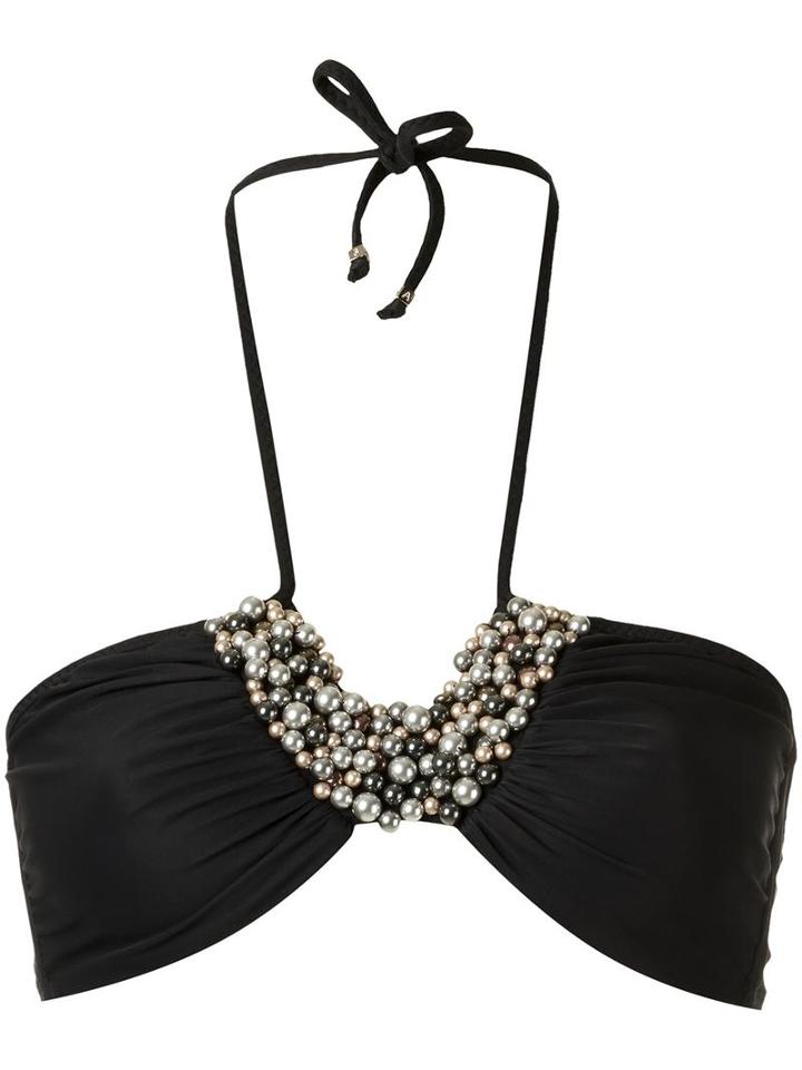 Amir Slama - Embellished Bikini Set - Women - Elastodiene - M, Black, Elastodiene