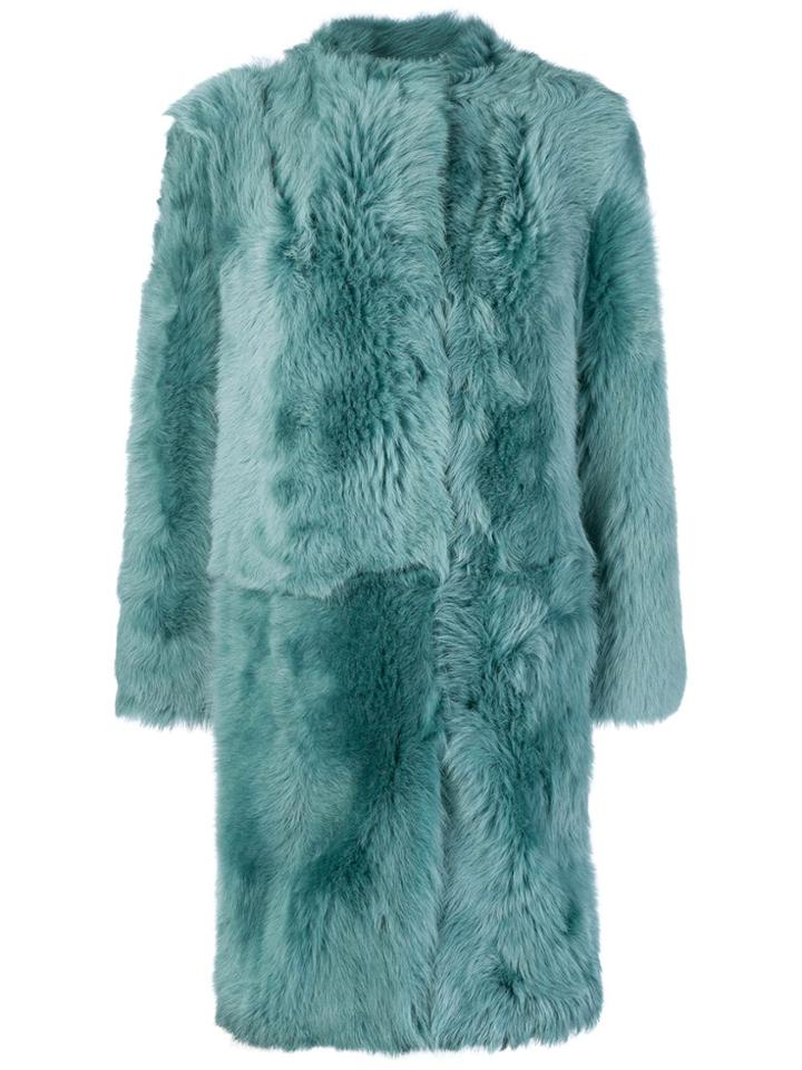 Desa 1972 Oversized Fur Coat - Green