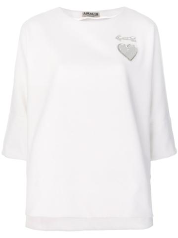 Amalia Embroidery Cloth Sweatshirt - White