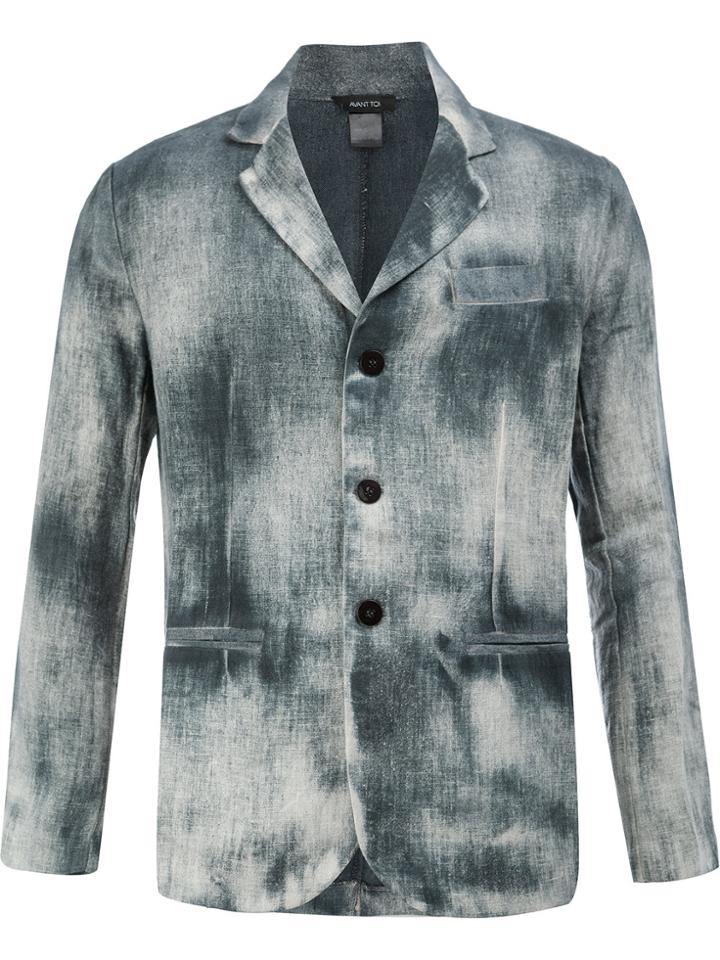Avant Toi Faded Effect Blazer - Grey