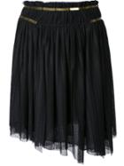 Jay Ahr Gold-tone Detail Pleated Skirt