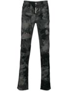 Philipp Plein Straight-cut Trousers With Skull Icon - Black