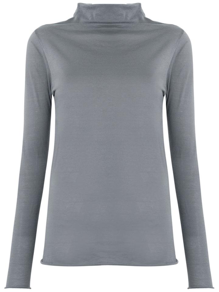 Andrea Bogosian - Roll Neck Top - Women - Cotton - M, Grey, Cotton