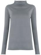 Andrea Bogosian - Roll Neck Top - Women - Cotton - M, Grey, Cotton