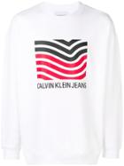 Calvin Klein Jeans Oversized Logo Sweatshirt - White