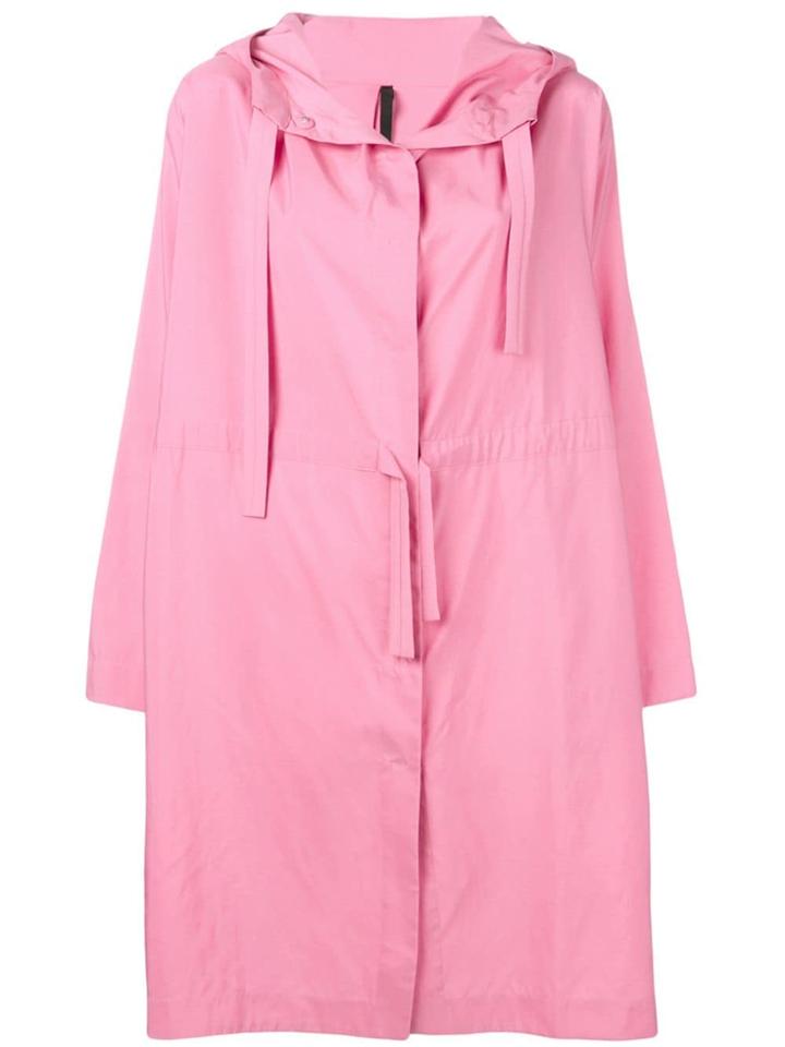 Sara Lanzi Tie Waist Trench Coat - Pink