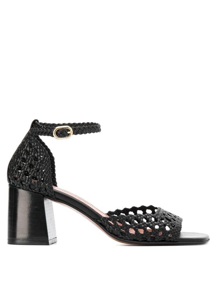 Souliers Martinez Ibiza Block Heel Sandals - Black