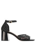 Souliers Martinez Ibiza Block Heel Sandals - Black