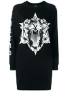 Marcelo Burlon County Of Milan Sweatshirt Dress, Women's, Size: Xs, Black, Cotton