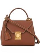 Mark Cross Top Handle Crossbody Bag, Women's, Brown