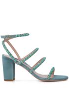 Stuart Weitzman Perrine Studded Sandals - Blue