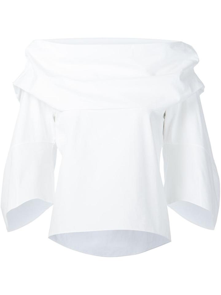 Rosie Assoulin Wide Cowl Neck Blouse