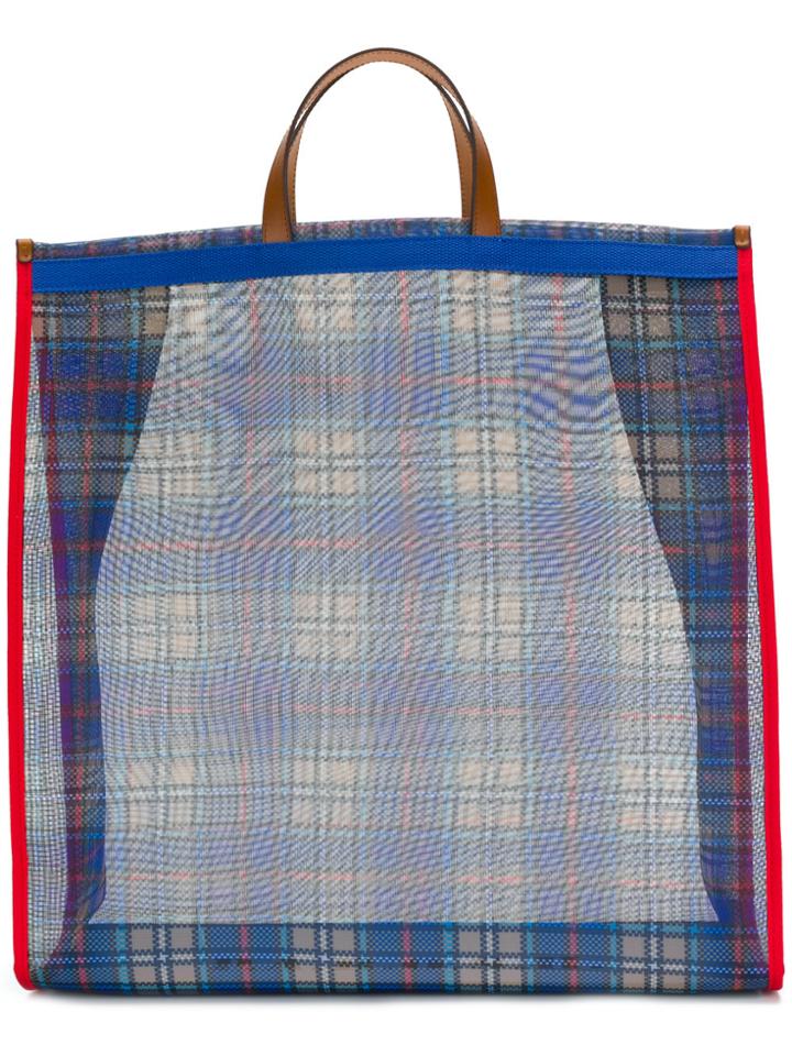 P.a.r.o.s.h. Checked Tote - Blue