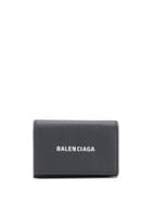 Balenciaga Logo Printed Card Case - Black