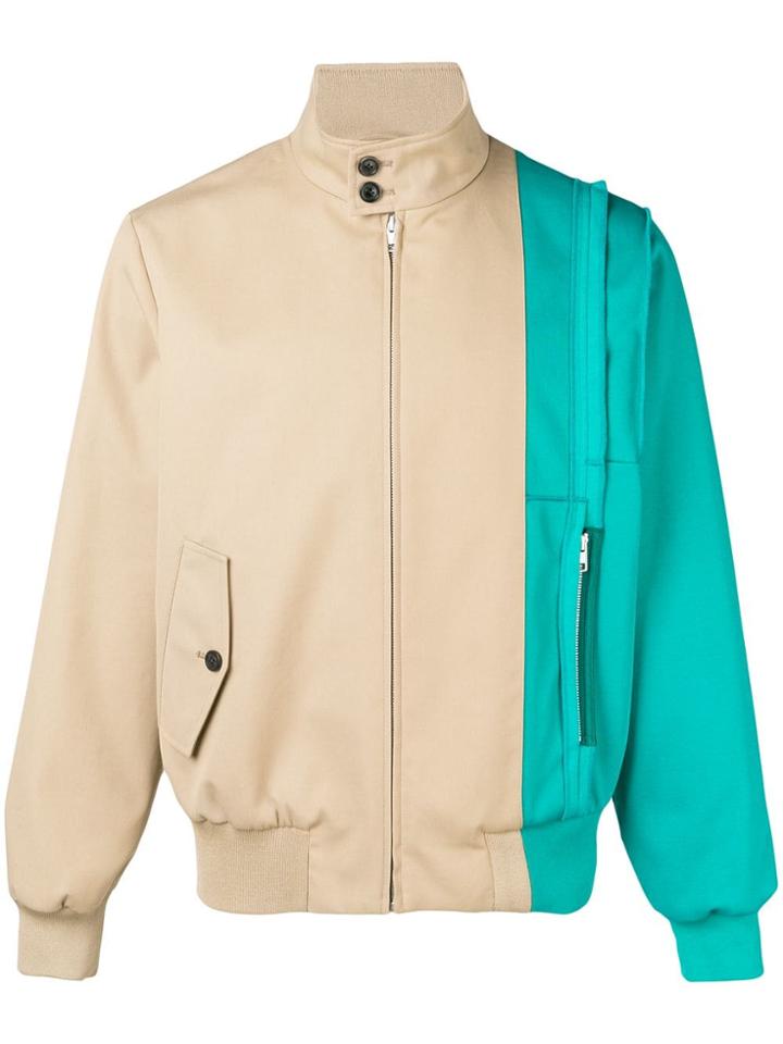 Maison Margiela Two Tone Bomber Jacket - Brown
