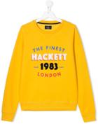 Hackett Kids Long Sleeve Logo Sweater - Yellow