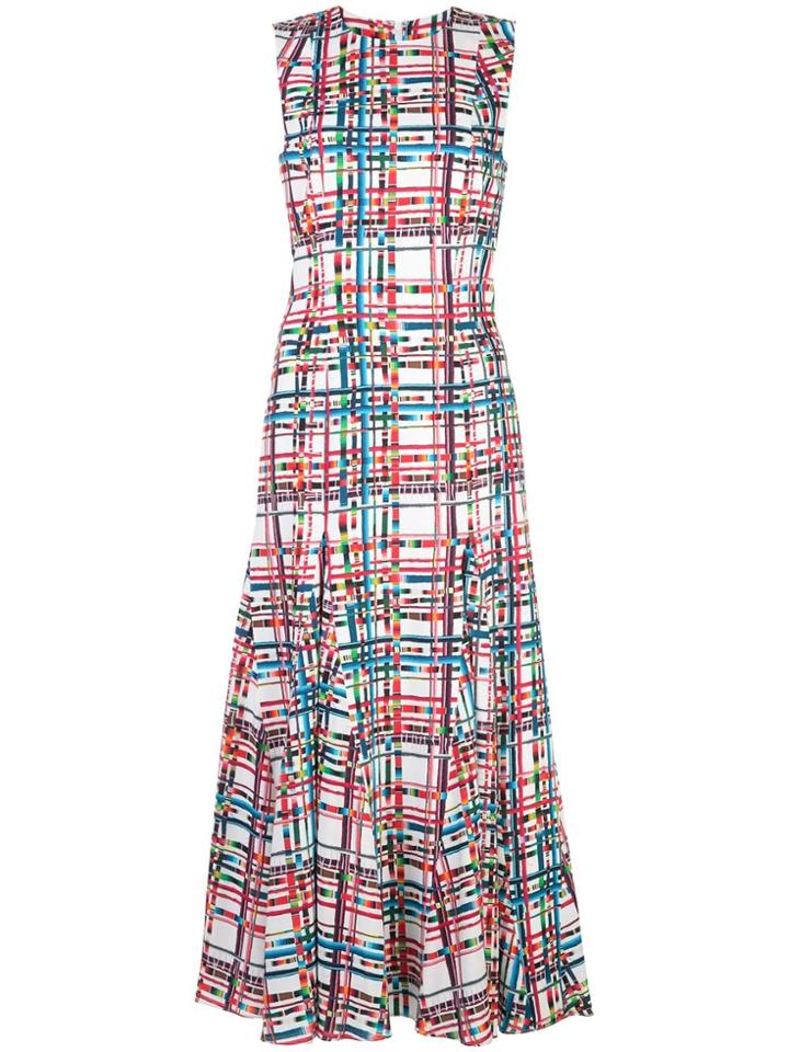 Jonathan Cohen Plaid Print Dress - White